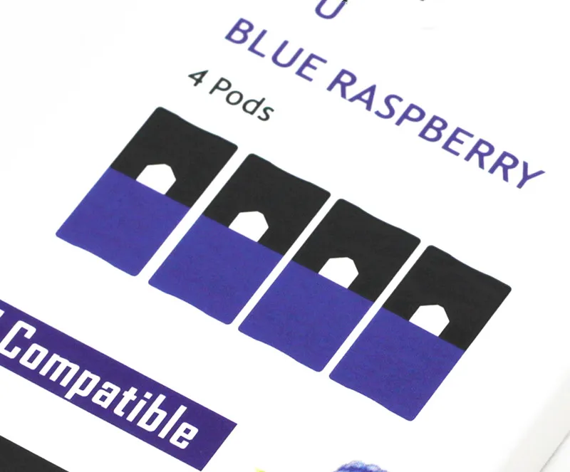 Blue Raspberry Mr Fog 1 мл 6% Nic Сменные стручки 10 вкусов совместимы с JUU1 упаковка из 4 шт - Цвет: Blue Raspberry