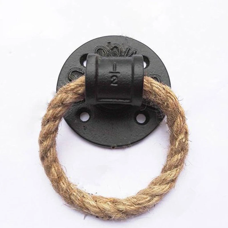 

Drawer Knobs Hemp Rope Iron Closet Cabinet Furniture Hardware Door Handle New Arrivals Supplies
