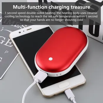 

4000/8000mAh Cute USB Rechargeable Portable Battery LED Electric Hand Warmer Heater Travel Home Mini Pocket Warmer