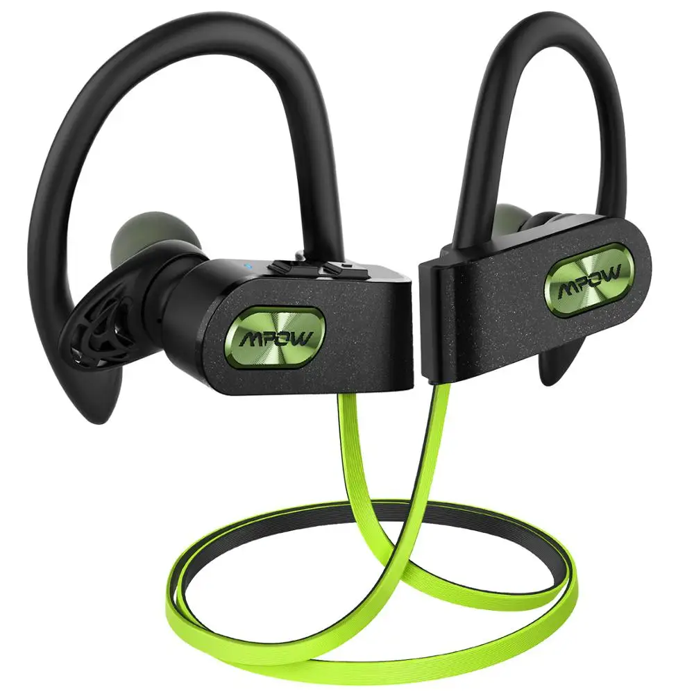 Black-Green Earphone Mpow Пламя 2 Bluetooth 5,0 наушники беспроводные наушники с микрофоном IPX7 водонепроницаемый 13H время воспроизведения для iPhone X 7 Xiaomi телефон - Цвет: Black-Green Earphone