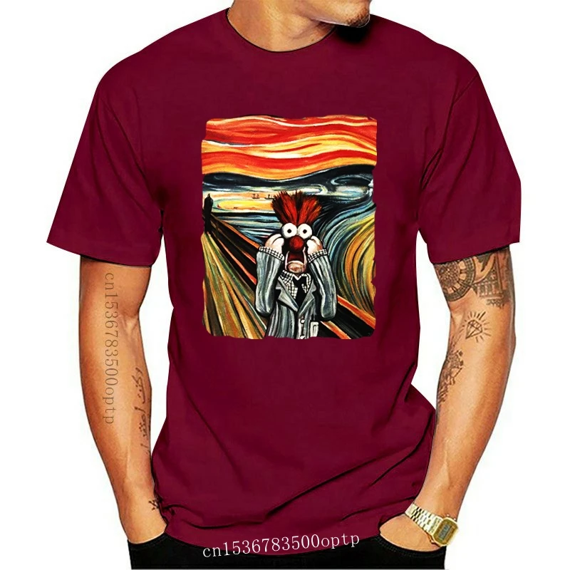 Novità The Scream The Muppet Show Becher Meep Retro Adult Shirt Vintage Graphic Tee Shirt