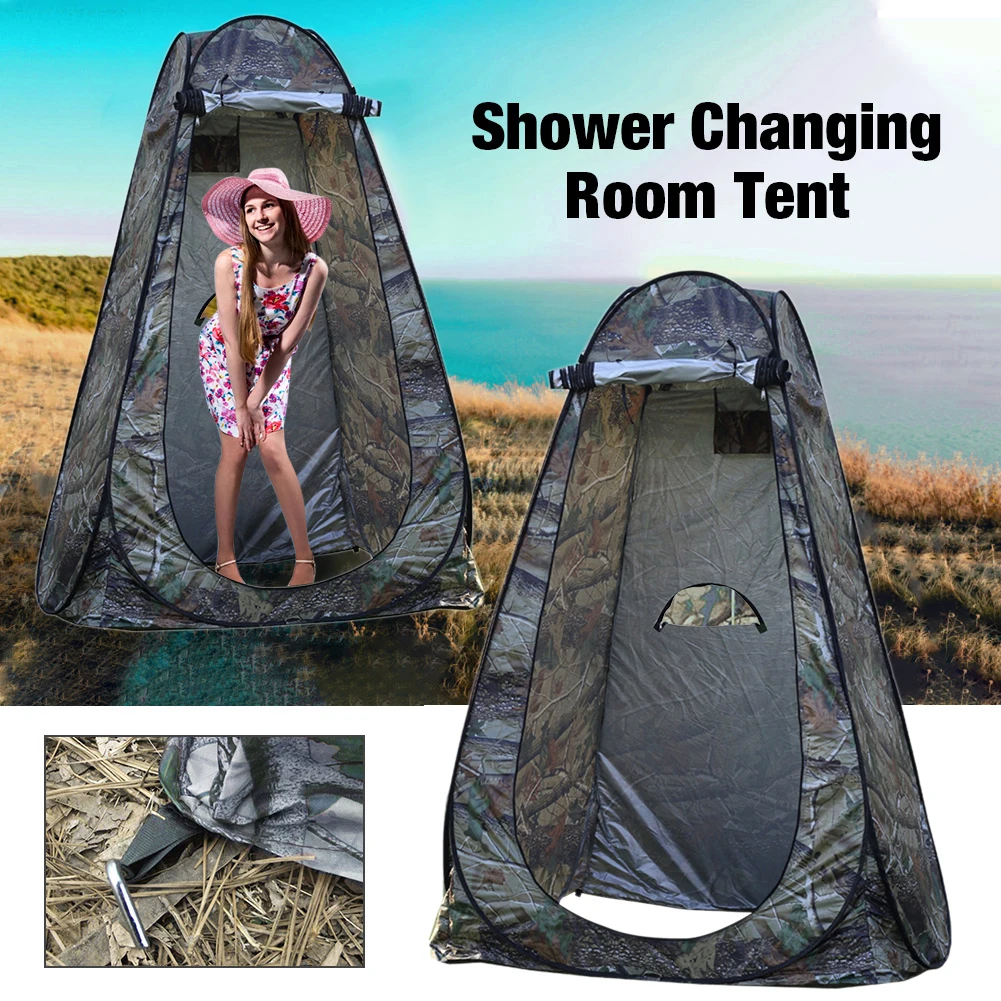 Pop Up Privacy Tent Portable Outdoor Shower Toilet Changing Room Rain Shelte Foldable Lightweight For Camping Beach | Спорт и