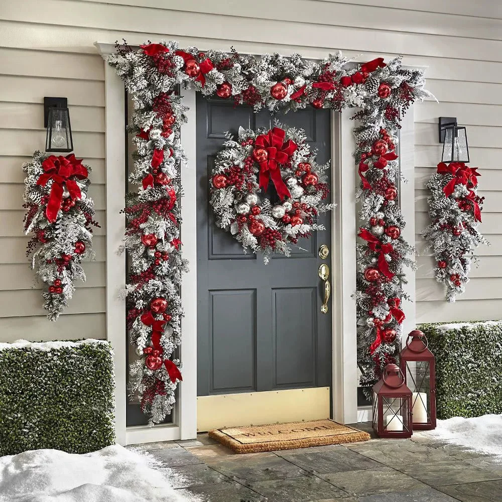 Photography Backdrop Winter Christmas Fireplace Photoshoot Brick Wall Merry Xmas Party Background Decorations Socks Gifts Wreath | Украшения