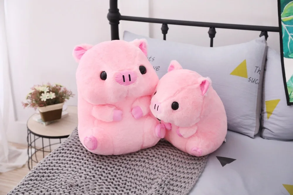 Plush Pink Sitting Pig Toys (7)