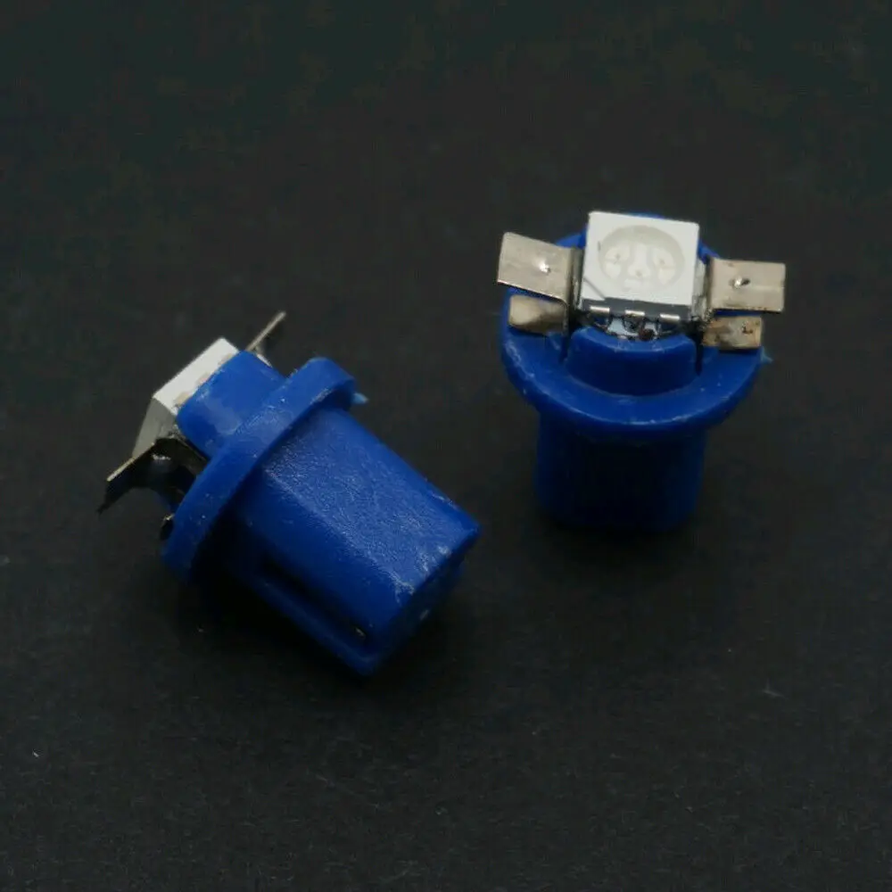 10* T5 B8.5D 5050 SMD светодиодный синий приборной панели, приборный светильник, лампы* Универсальный дизайн для различных автомобилей