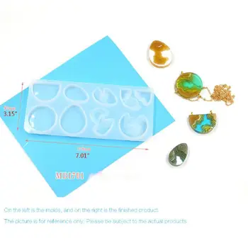 

4 Pack Ocean Style Mould Epoxy Resin Casting Island Shaped Pendant Resin Mold Jewelry Making Tools DIY Art Craft Project