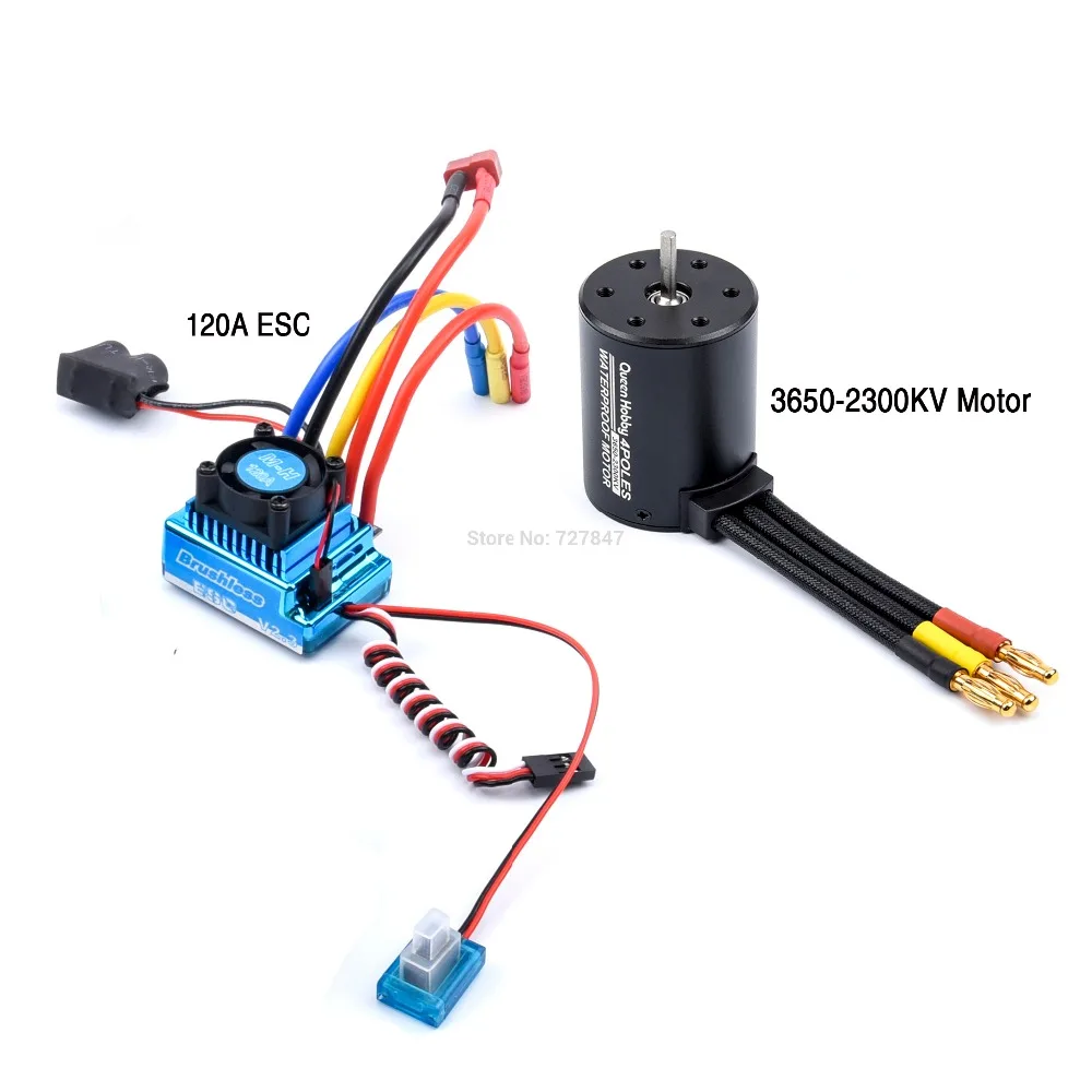 Moteur Brushless 3650 + ESC 60A Pour RC Tamiya 1/10 - 2300KV/3900KV, Neuf