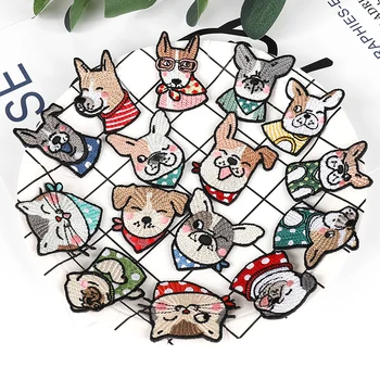 

(15 Styles can Choose)Embroidery Patches Cartoon animals Iron on Patches Sewing on Clothes DIY T-Shirt Stickers Clothing