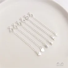 

Silver spring buckle tail chain Color preservation extension chain DIY bracelet necklace end buckle extension chain accessories