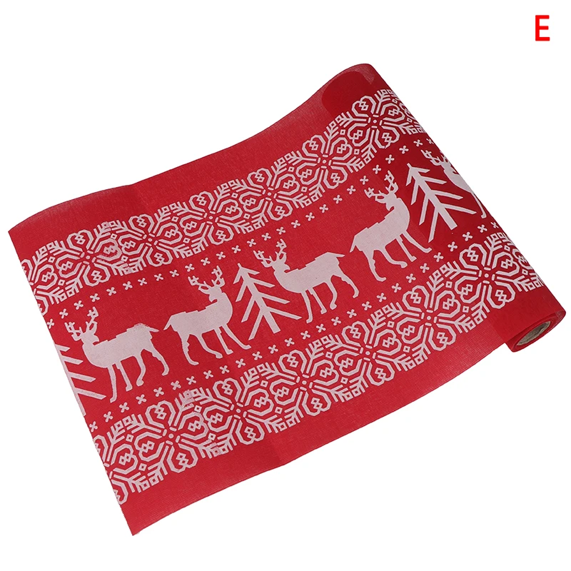 E Christmas Table Runners Tablecloth Xmas Elk New Year Party Dinner Table Decoration for Home Table Cover Party Supplies - Цвет: E