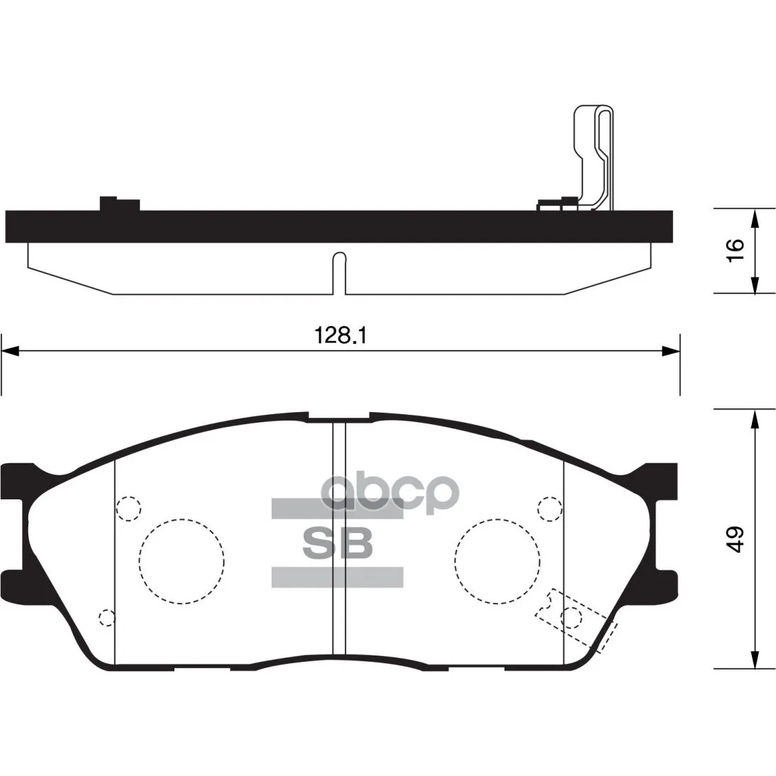Колодки Тормозные Kia Rio Передние Sangsin Brake Sp1164 Sangsin brake арт. SP1164
