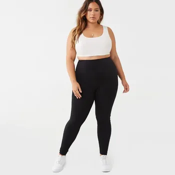 

Aygaiyigu Women Plus Size Leggings Ladies Large Big Size Black Slim Leggings Elastic High Waist Fashion Basic Simple Clothing