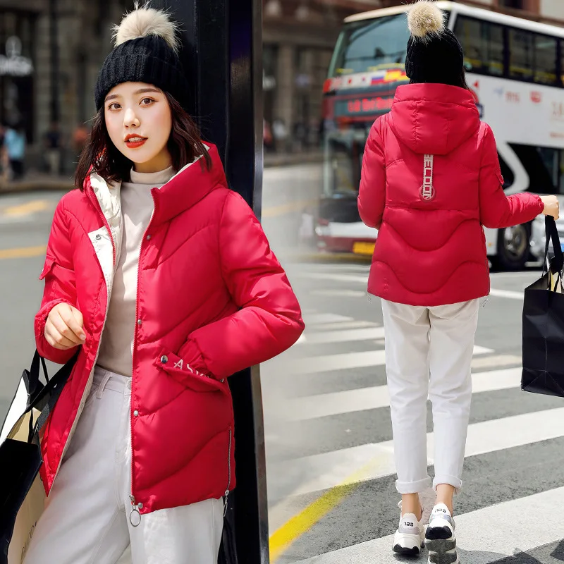 

2019 New Style Winter Coat Women's Even-down Jacket Cotton-padded Clothes Short Slim Fit Korean-style Students Cotton-padded Clo