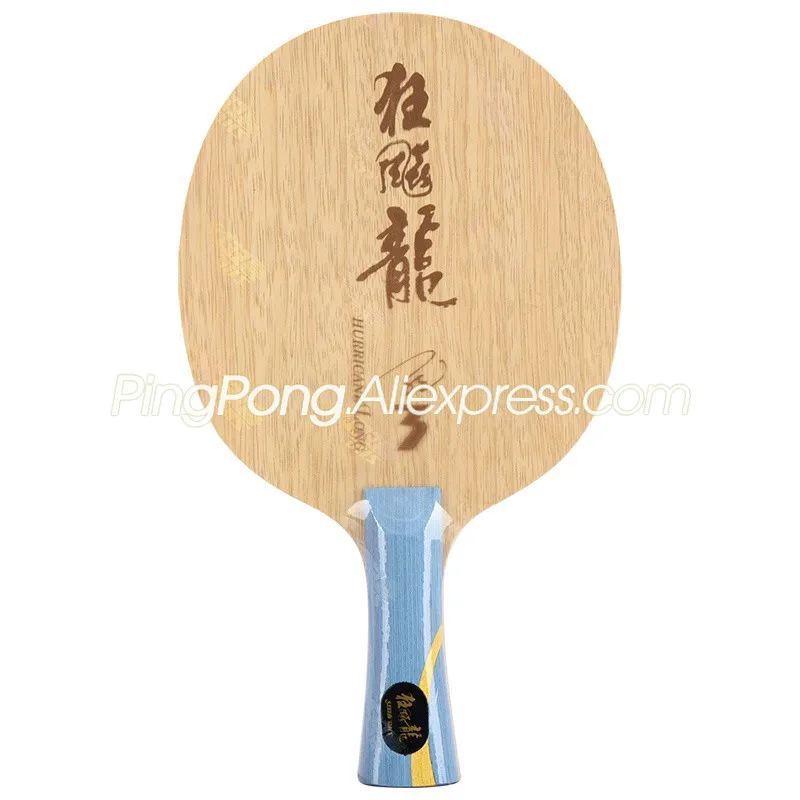 T.T Table Tennis Rubber DHS Hurricane Long 5 Table Tennis Blade with NEO Hurricane 3 Provincial, Blue and Orange Sponge with Ma Long Autograph Card Sports Professional assembly of ping pong Rackets