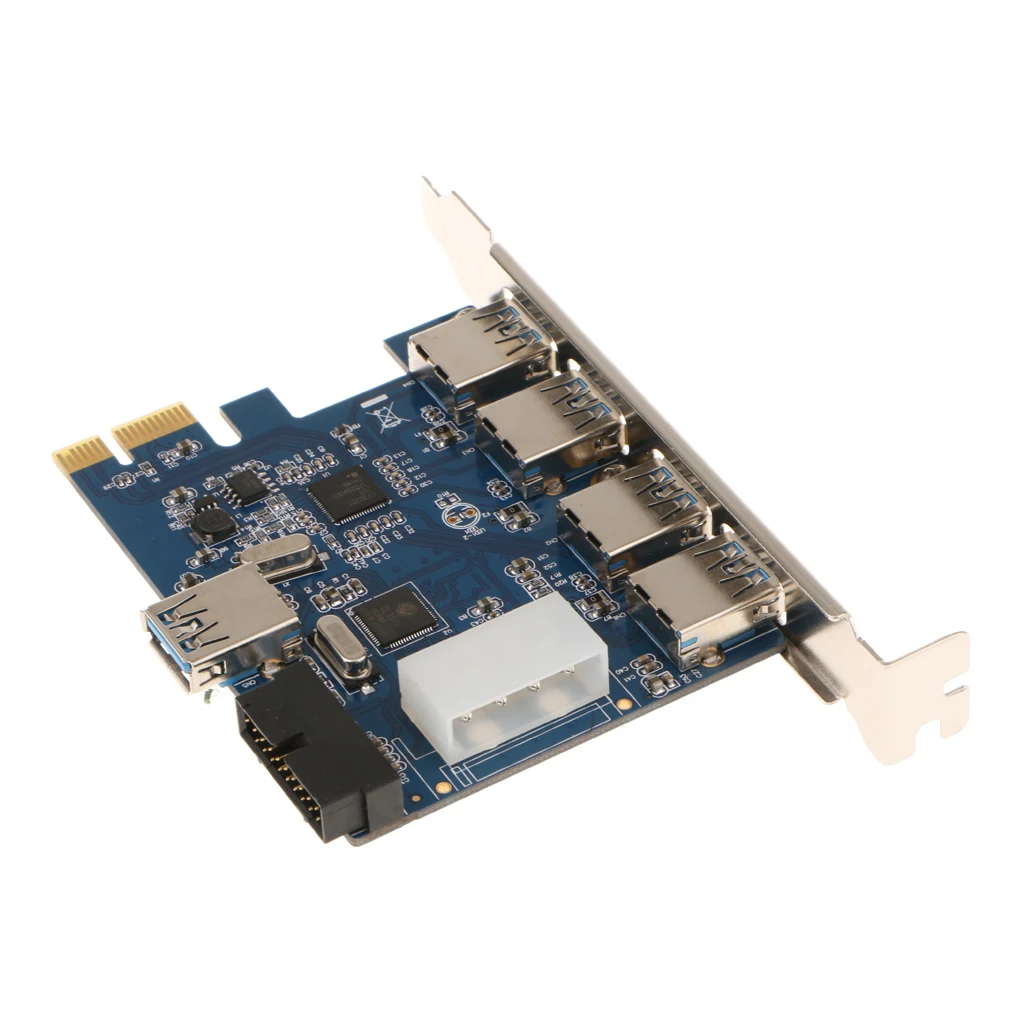 PCI-E к USB3.0 4 портовая карта с разъемом PCI Express коннектор адаптер 5 Гбит/с 19 pin