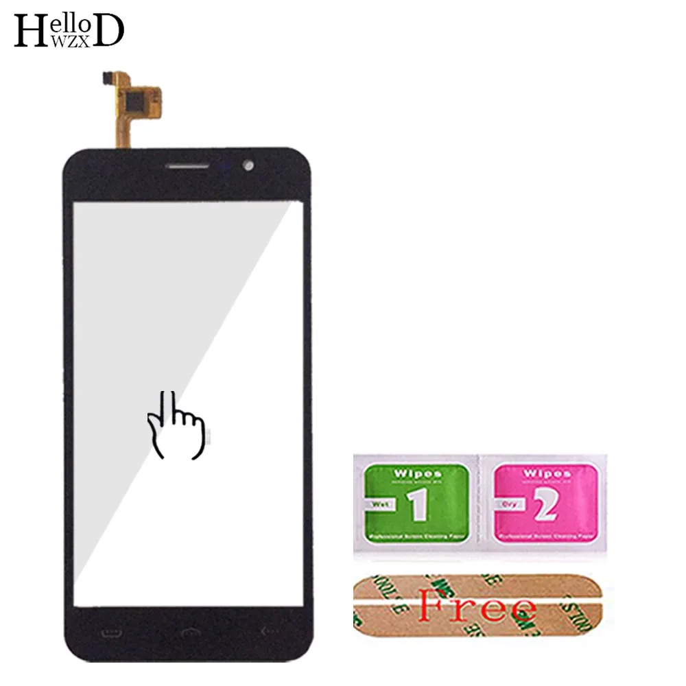 Сенсорный экран дигитайзер панель для HOMTOM HT10 HT16 HT17 сенсорный экран Переднее стекло сенсорный экран сенсор объектив 3 м клей салфетки