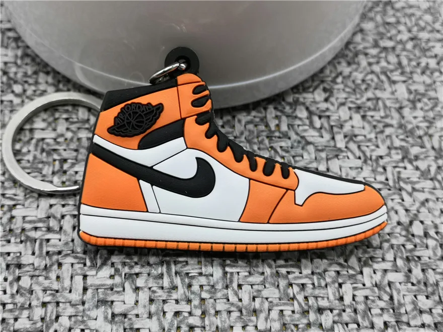 Симпатичный мини Jordan 1 обуви брелок Для мужчин Для женщин малыш Jordan брелок в подарок Air Ретро баскетбольные брелок-кроссовок для ключей ключ держатель Porte Clef - Цвет: 342