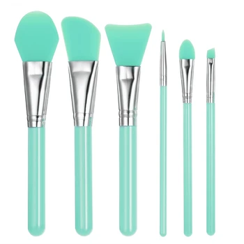 

6Pcs/Set Silicone Makeup Brush Professional Facial Mask Foundation Cream Concealer Eyeshadow Brush Cosmetic Brush Make Up Tool