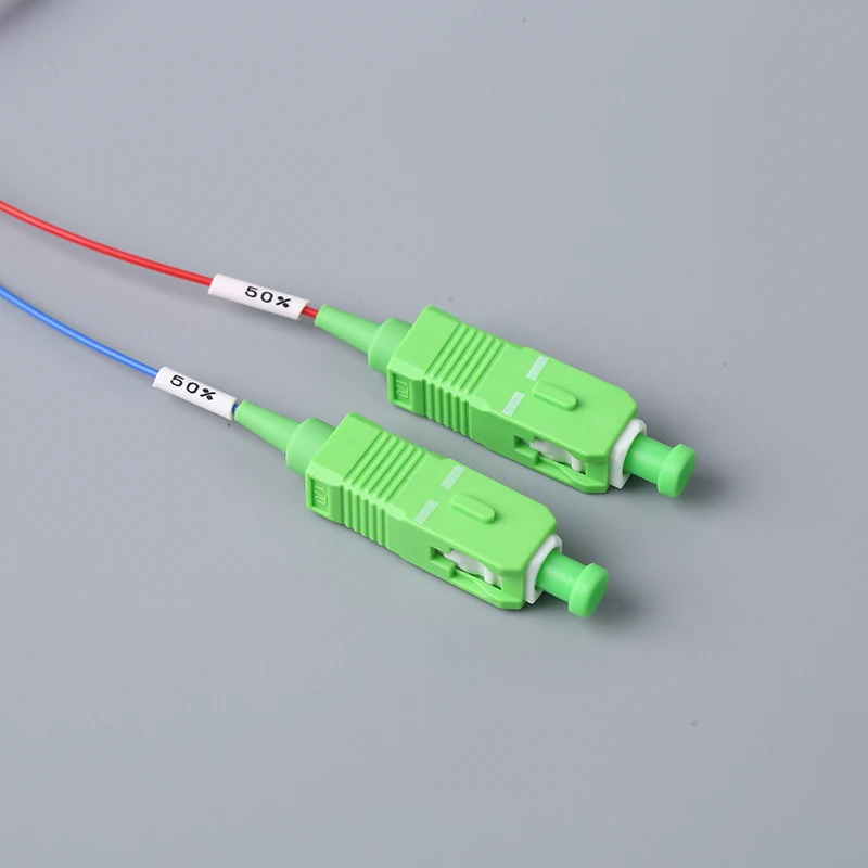 FBT 커플러 단일 모드 광섬유 스플리터, SC, FC, LC, ST 커넥터 포함, 0.9mm, 2X2