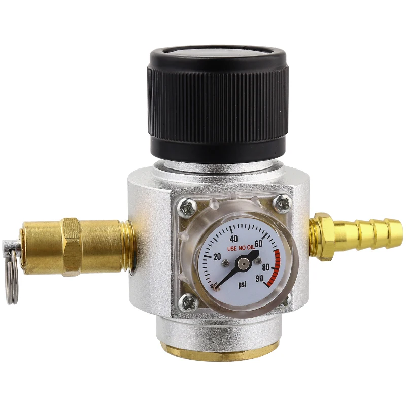 SHGO горячий-мини CO2 газовый регулятор 0-90PSI бочонок зарядное устройство с клапаном для соды T21x4 Бутылка Разливного Пива Kegerator сода