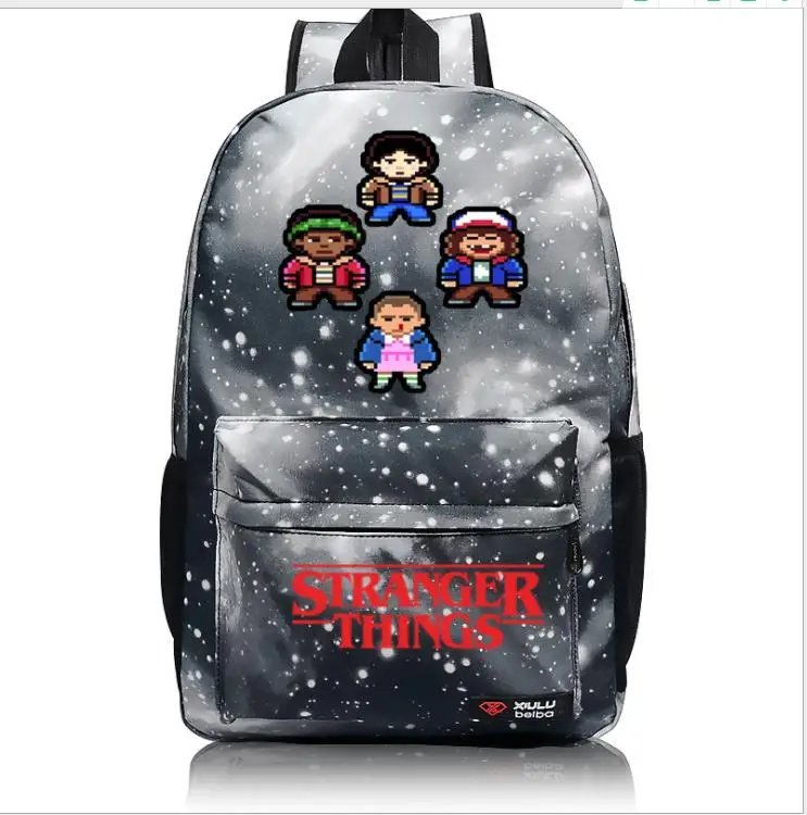 as pictures Рюкзак Mochila Stranger Things, женская сумка, мужской рюкзак для ноутбука, школьные сумки для подростков, рюкзак для мальчиков и девочек, дорожные сумки - Цвет: as pictures