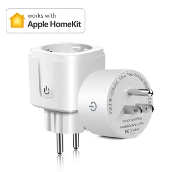 

Homekit App WiFi Remote Control Smart Home Socket Outlet Voice Control With Apple Siri Power Adapter Wall Socket EU/US Plug
