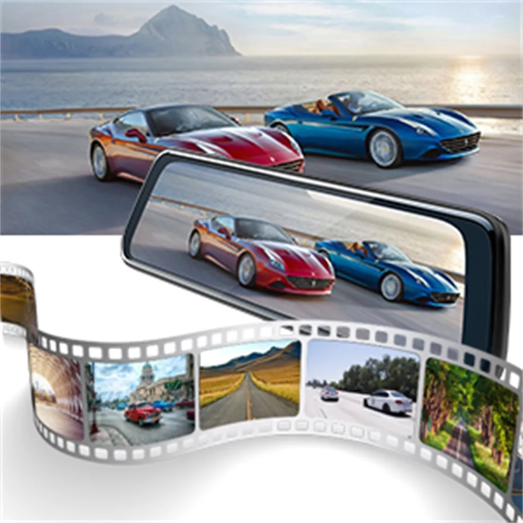 10 сенсорный экран 1080p Автомобильный видеорегистратор с двумя объективами Full Hd 1080p видеорегистратор камера с углом обзора 170 градусов Dc5v 200ma# P45