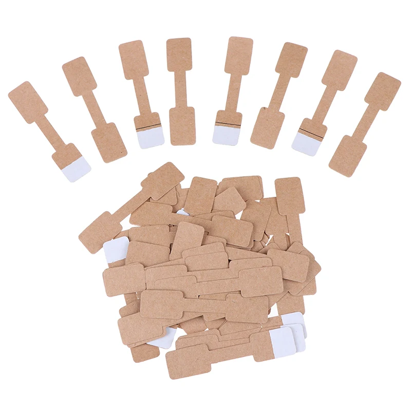 100/50pcs/bag Blank Paper Price Tags Stickers For Craft Necklace Ring Bracelet Price Labels Tags Display Jewelry Making Findings