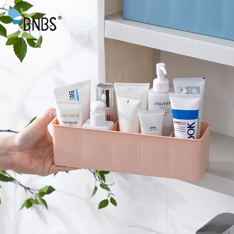 BNBS органайзер для косметики для ванной комнаты, пластиковая коробка для хранения ювелирных изделий в шкафу, косметический Органайзер для ванной комнаты, настольные коробки
