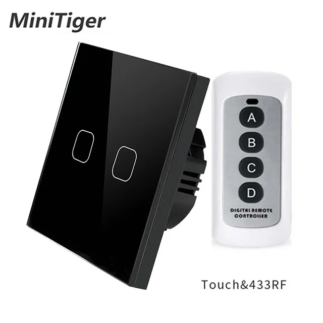 Minitiger 1/2 Gang 1 Way беспроводной пульт дистанционного управления Сенсорный