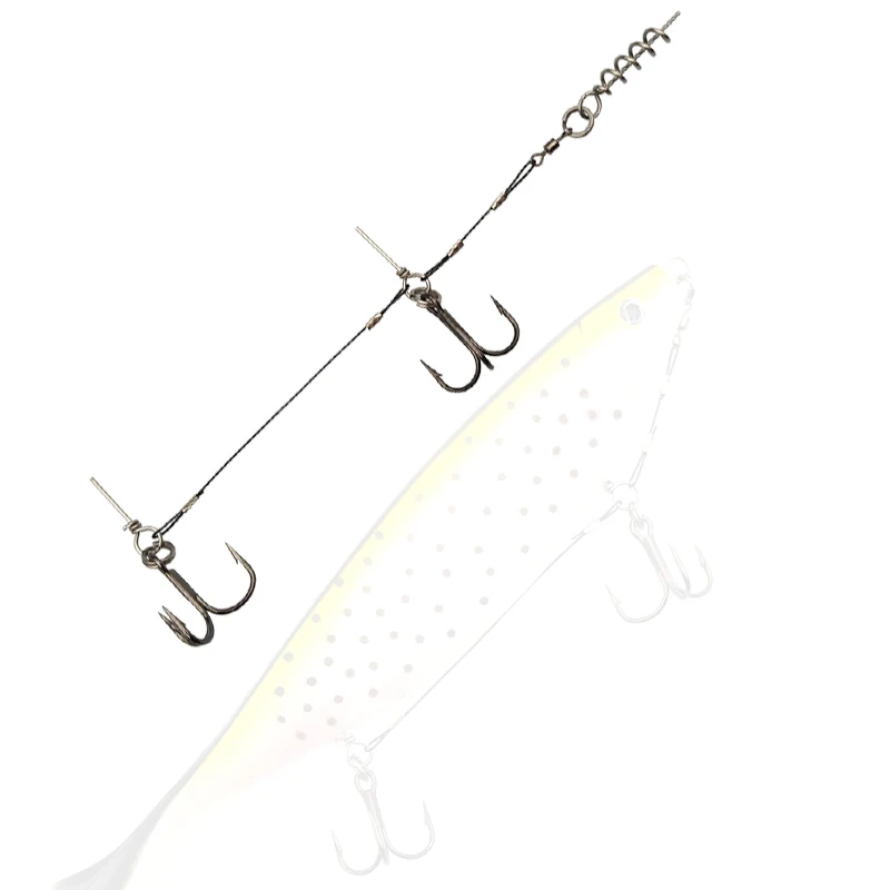 Lunker stinger rig мелководье невесомая Щука муски Мягкая приманка shad Приманка из нержавеющей стали винт центр штифт flexhead