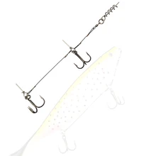 Lunker stinger rig мелководье невесомая Щука муски Мягкая приманка shad Приманка из нержавеющей стали винт центр штифт flexhead