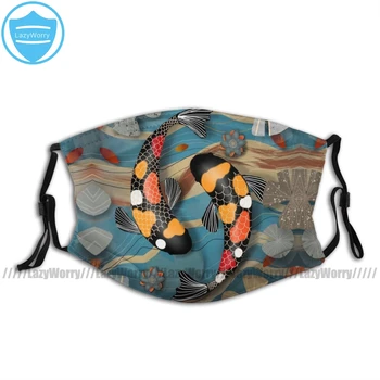 

Goldfish Mouth Face Mask Koi Watergarden Facial Mask Fashion Cool with 2 Filters for Adult