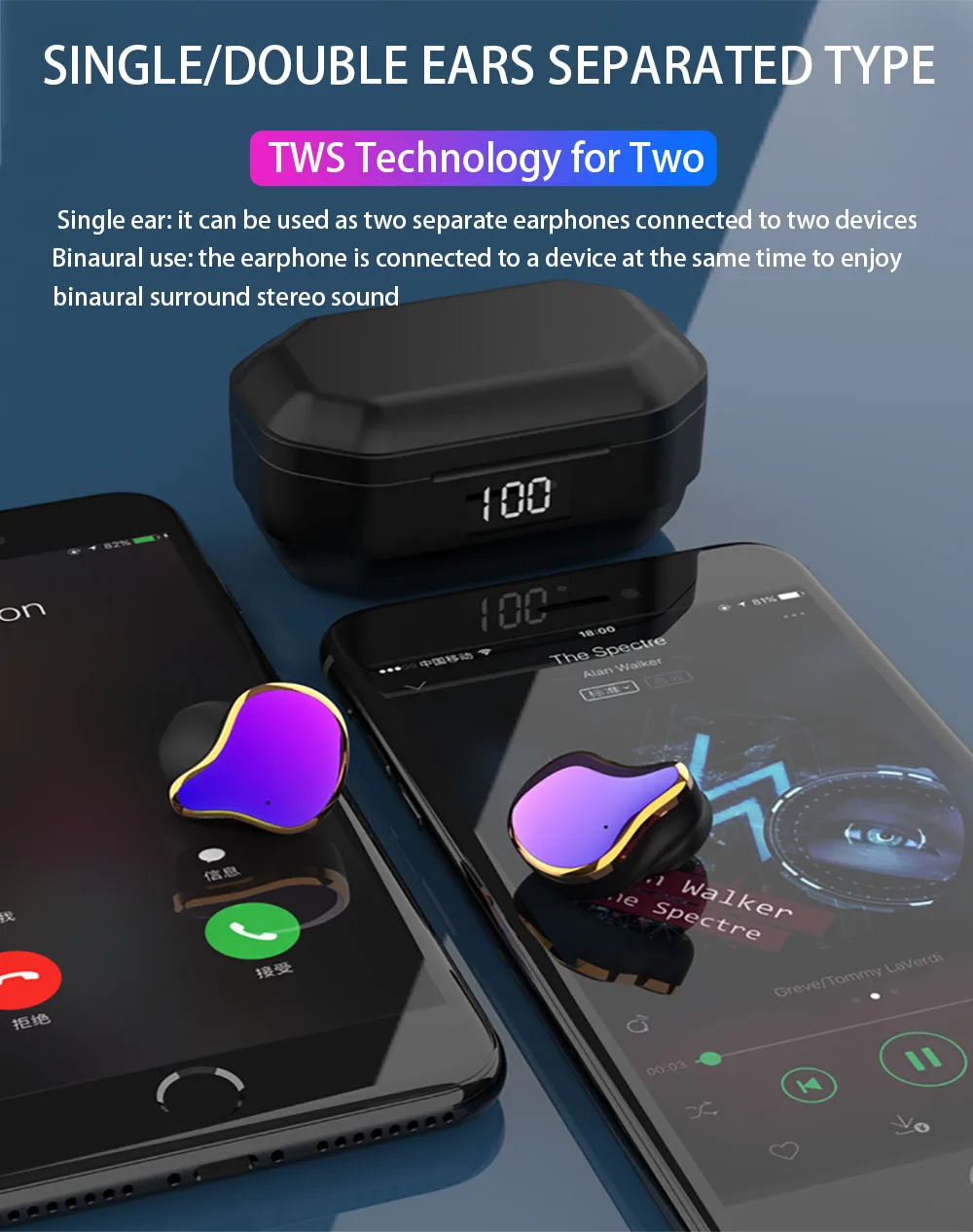 Bluetooth 5,0 Surround TWS беспроводные наушники G01 Eeaphone Touch control True беспроводные стерео наушники спортивные громкой связи с микрофоном