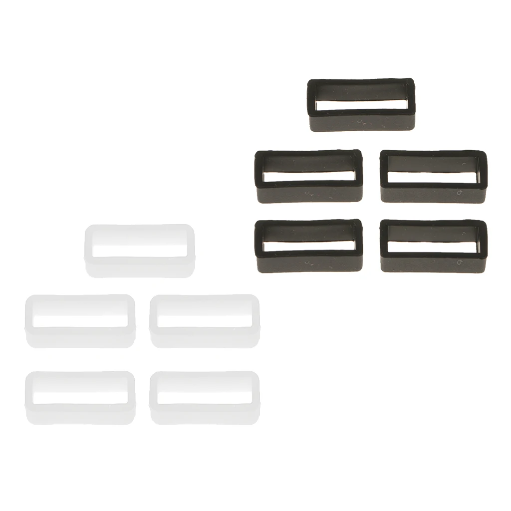 10pcs 20mm Rubber Silicone Watch Band Strap Loops Keepers Fastener 10pcs 20mm Rubber Silicone Watch Band Strap Loops Keepers Fastener
