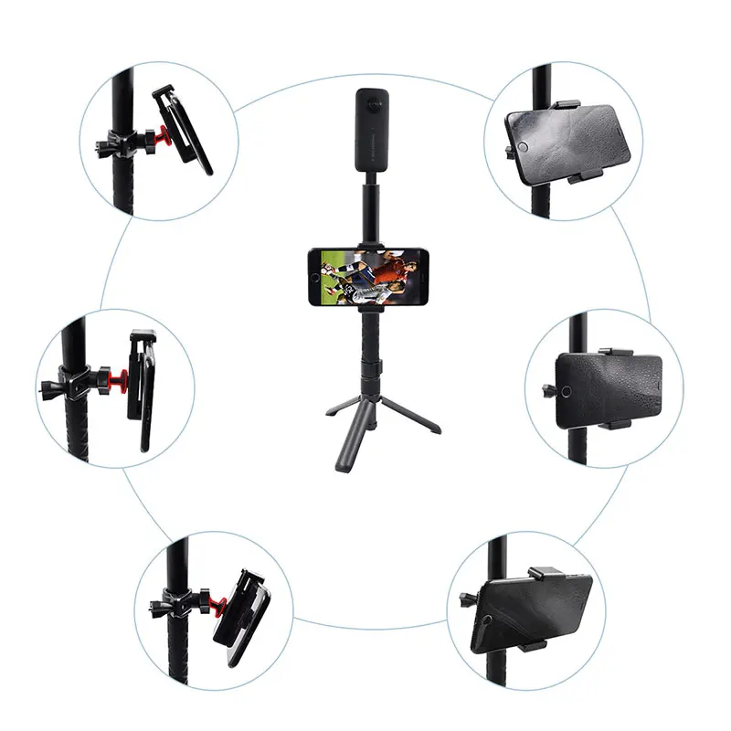 Insta360 ONE/X/EVO раздвижной шест палка для селфи Штатив Комплект Многофункциональный 360 поворотная рукоятка для 1/4 дюйма Винт устройство аксессуары