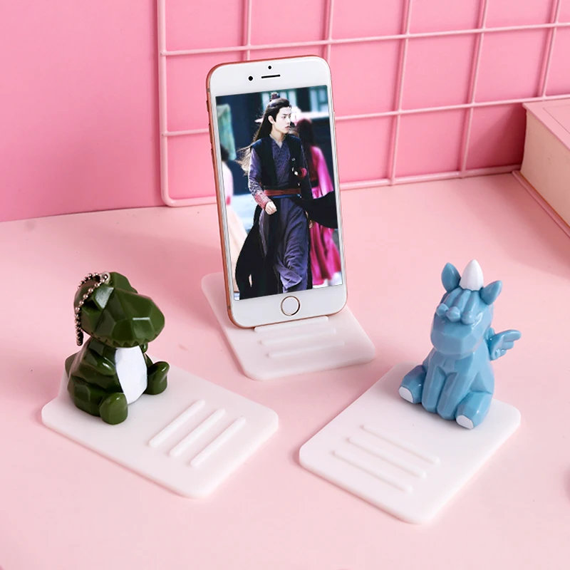 

Anti-Slip Unicorn Dinosaur Panda Pattern Universal Plastic Cell Phone Holder Desk Stand Phone Bracket For iPhone Samsung