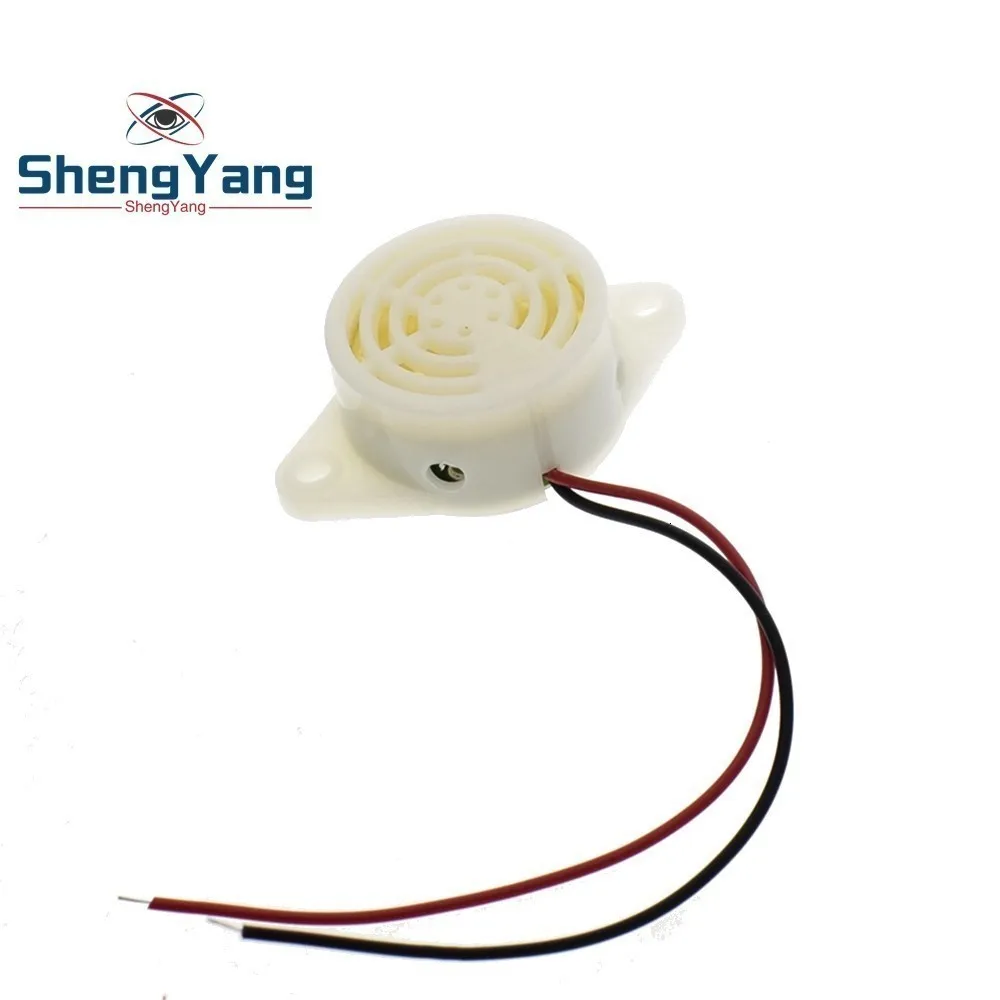 ShengYang 2 шт./лот 95 дБ Сигнализация высокой децибел 3-24 в 12 В Электронный звуковой сигнал прерывистый непрерывный звуковой сигнал для Arduino SFM-27