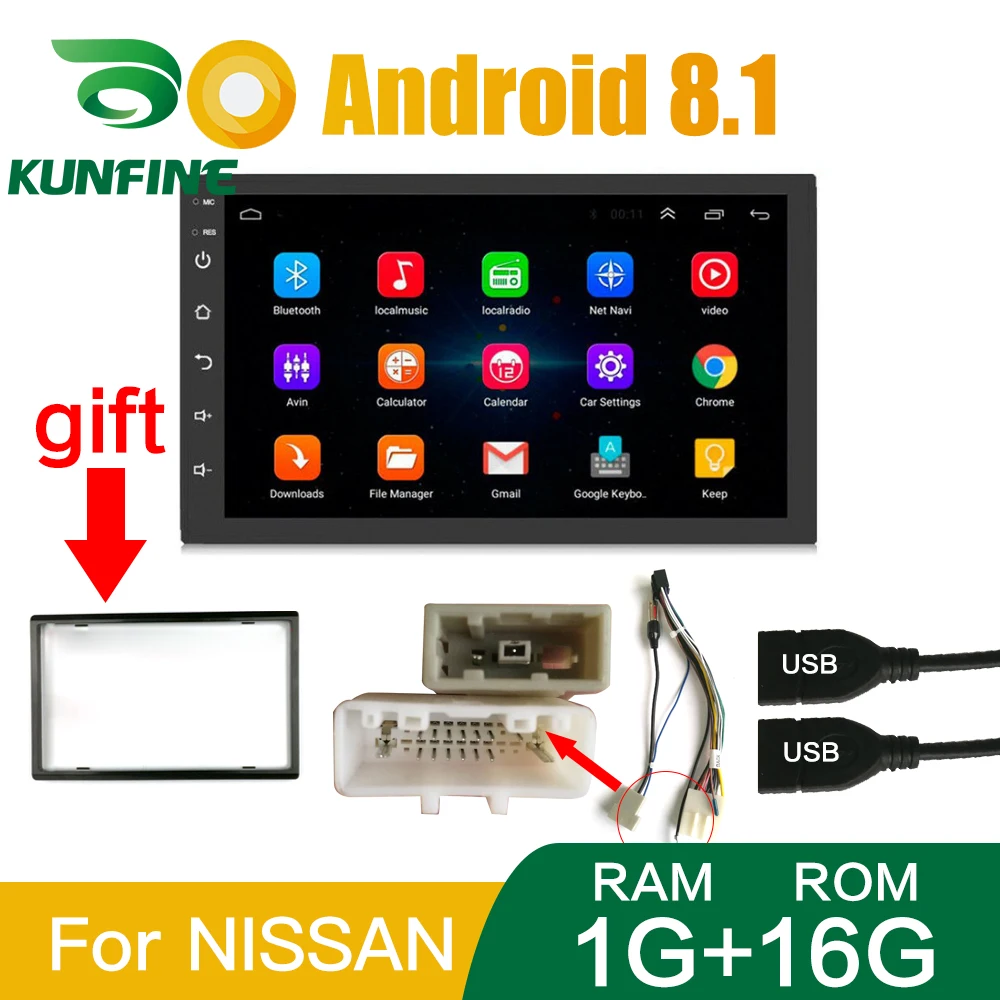 Universal 2 Din Android Car Radio Car Stereo Gps Music player with Bluetooth FMUSBAUX  NISSAN (1)