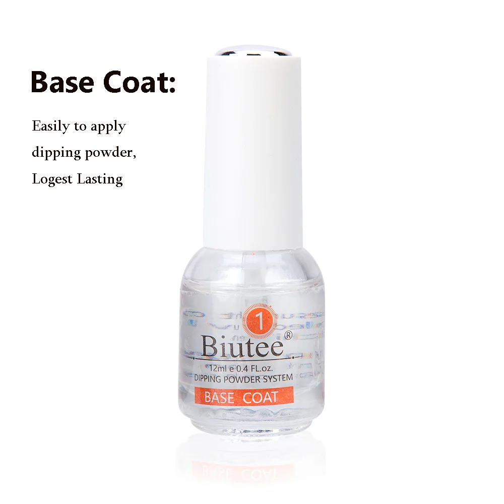 Base Coat Dmoley 10 г погружения порошки для ногтей голографические Dip порошки для ногтей градиент погружения Блеск украшения ногтей пыль украшения - Цвет: Base Coat