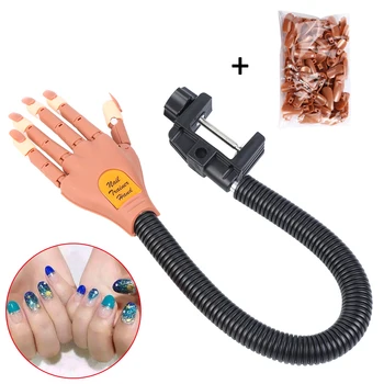 

Ridgeyard Flexible Nail Practice Prosthetic Bendable Hand Make up Training Manicure with False Nails Model Fake Hand Nail Tool