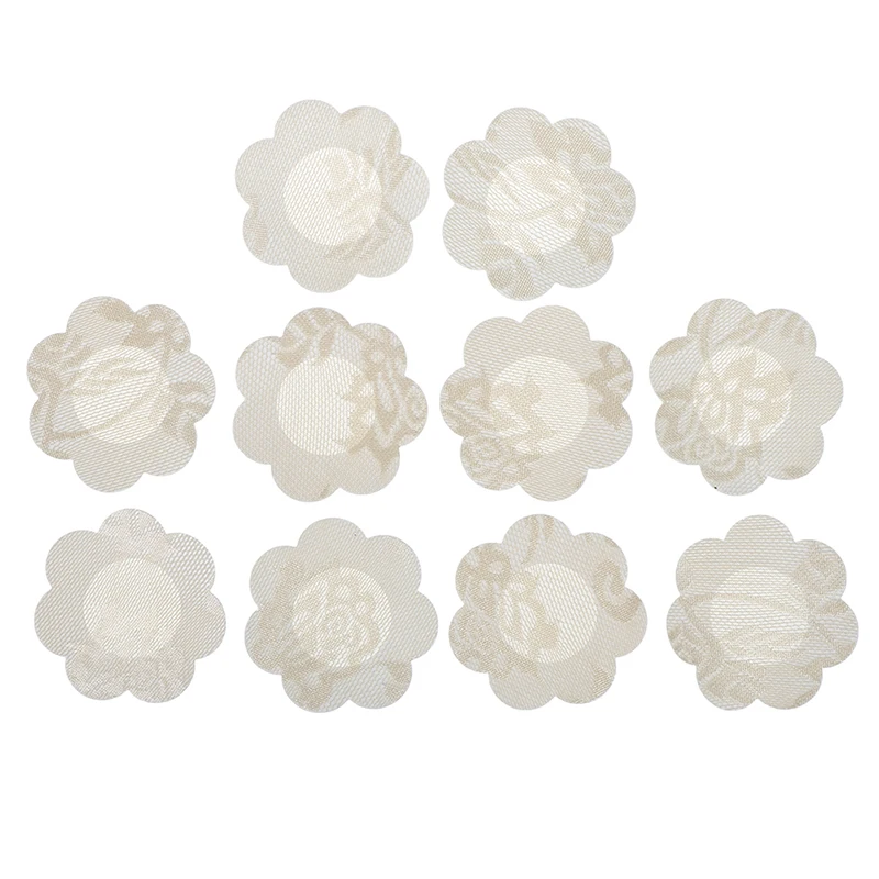 5Pairs Soft Nipple Covers Disposable Breast Petals Flower Sexy Tape Stick On Bra Pad Pastie For Wedding Dress Intimate - Цвет: 4
