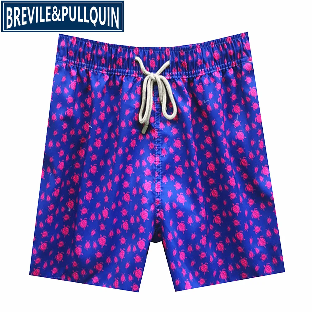 Бренд Brevile pullquin пляжные шорты мужские Черепашки купальники Скейтборд Спортивная одежда унисекс скейтборд мужские Гавайские шорты - Цвет: U