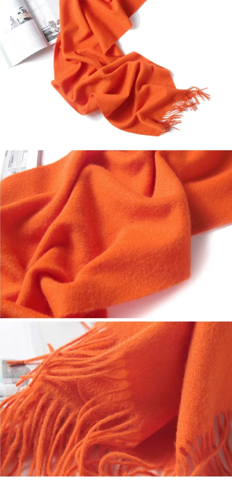 Внутренняя монгольская шерсть шарф дамский завод пятна пары общий осень и зима шарф утолщенный кашемир однотонного цвета шарф