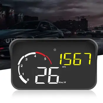 

GISAEV Car HUD Head Up Display Colorful LED Dashboard Projector Speed Warning System GPS speedmeter M10 HUD OBD2 Car Accessories