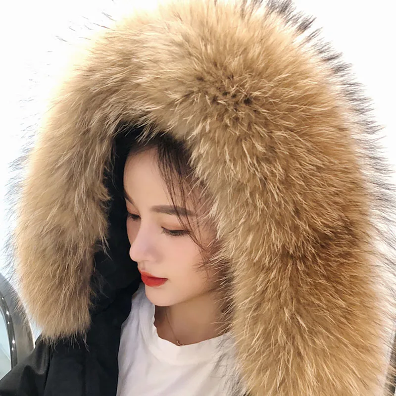 Длинные парки для женщин одноцветное теплое зимнее пальто толстый большой искусственный мех элегантная женская одежда повседневная Корейская Ulzzang тренд шик