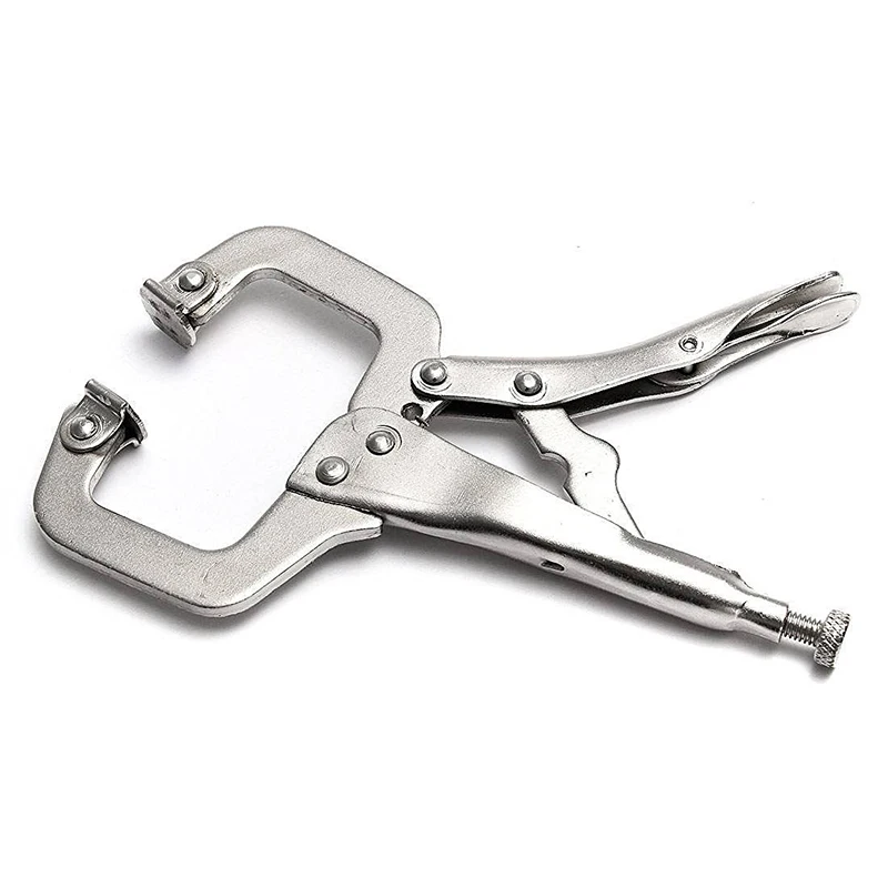 

6 inches Vise clamp Welding Locking Type C Steel Handicraft Self-locking Head - Locking Pliers Round Locator Wood Medium