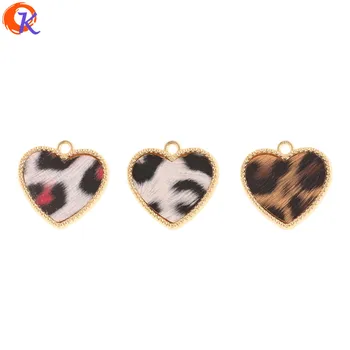 

Cordial Design 90Pcs 19*19MM Jewelry Accessories/Charms/DIY Parts/Leopard Print Effect/Heart Shape/Hand Made/Earring Findings