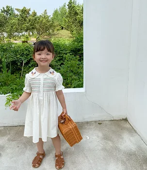 

Summer Baby Girls Dress Newborn Baby Flower Embroidery Princess Dress for Baby Birthday Dress Party Costume Infant Sweet Dresses