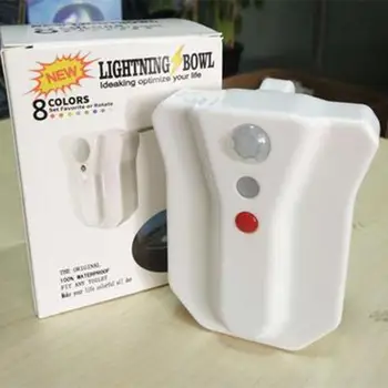 

New LED Smart Toilet Light PIR Motion Sensor Toilet Seat Night Light